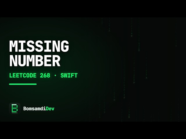 Missing Number — LeetCode 268 in Swift (ASMR Coding)