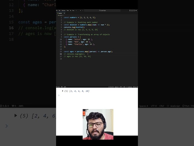 map function on Arrays in Javascript #react #coding #javascript #programming #nodejs #javascriptdev
