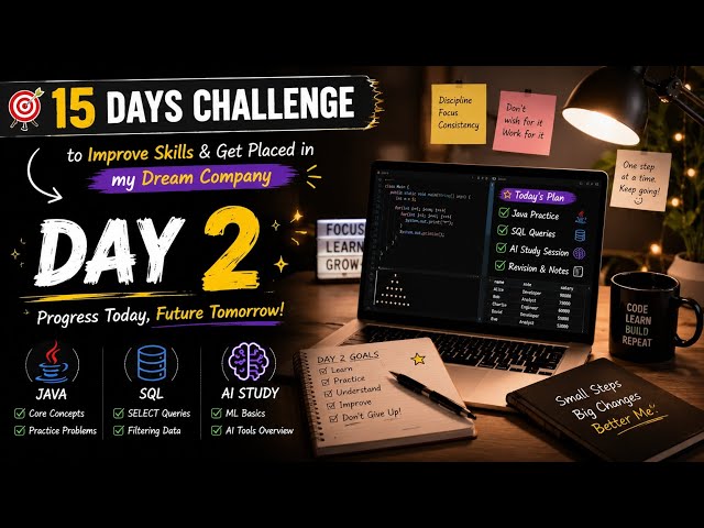🎯 Day 2/15 Completed | Strings, SQL & Python OOP 🚀