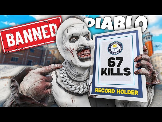 Diablo DROPS 67 Kills And Sets *NEW WORLD RECORD* on Warzone🍆😭 (NO 2 BOX)
