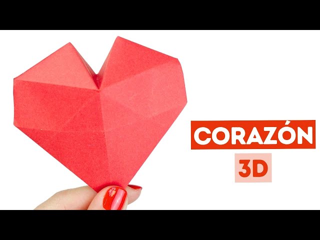 ❤️ Corazón de papel 3d - Origami para san Valentín