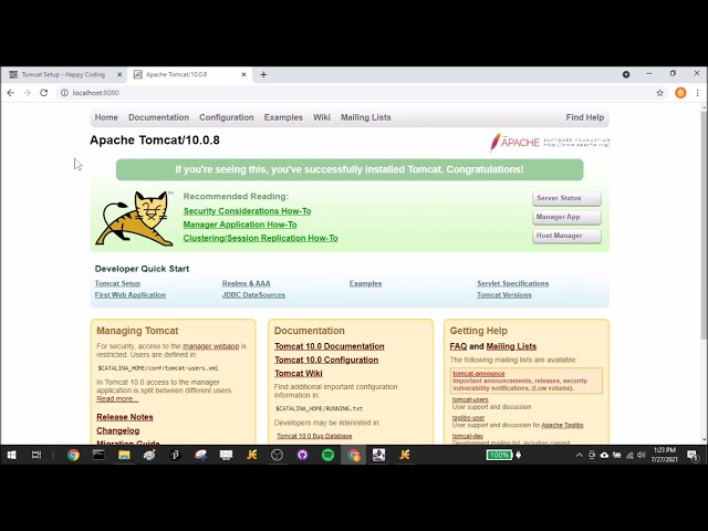 Tomcat Setup Walkthrough - Happy Coding