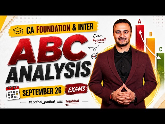 ABC Analysis - CA Foundation Accounts & CA Inter Advanced Accounting - CA Tejas Suchak
