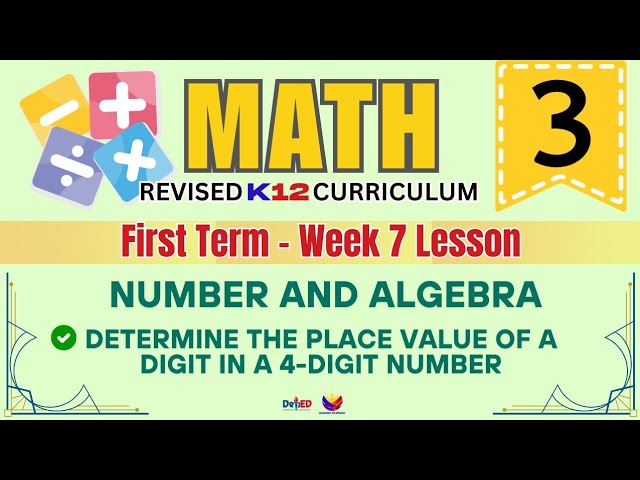 MATH 3 | PLACE VALUE OF A DIGIT IN A 4-DIGIT NUMBER | WEEK 7 LESSON | FIRST TERM | REVISED CURRICULU