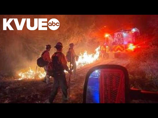 Baker Wildfire burning Tuesday morning in Burnet County
