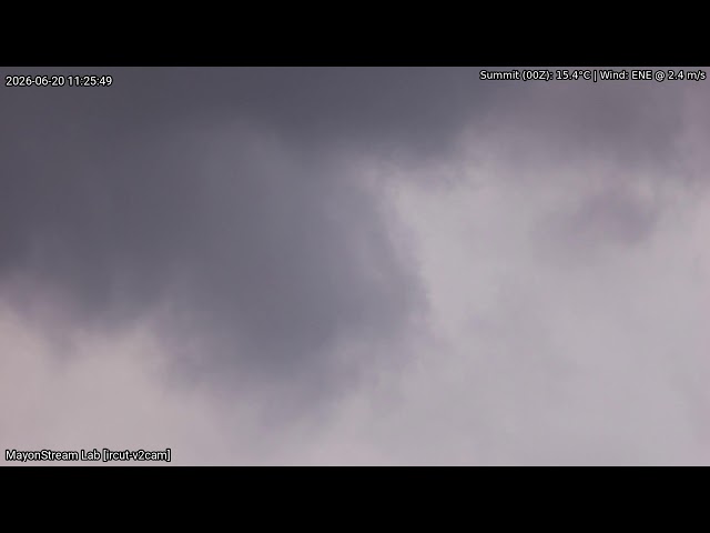 Jun-19-2026 23:30 (PST) Mayon Volcano Eruption, PH (SSW view) [RPi ircut-v2cam] #volcanoreplay