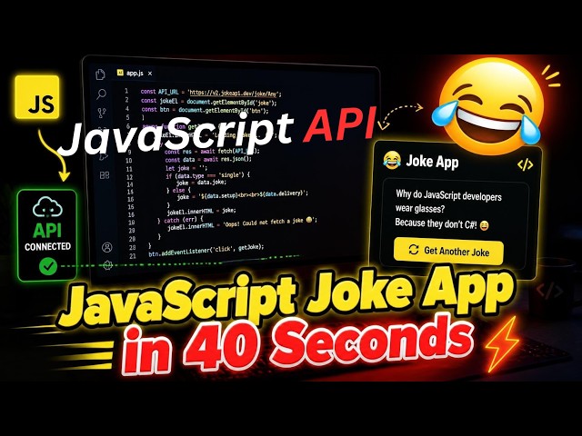 Build a JavaScript Joke App in 40 Seconds! 😂| Fact burz