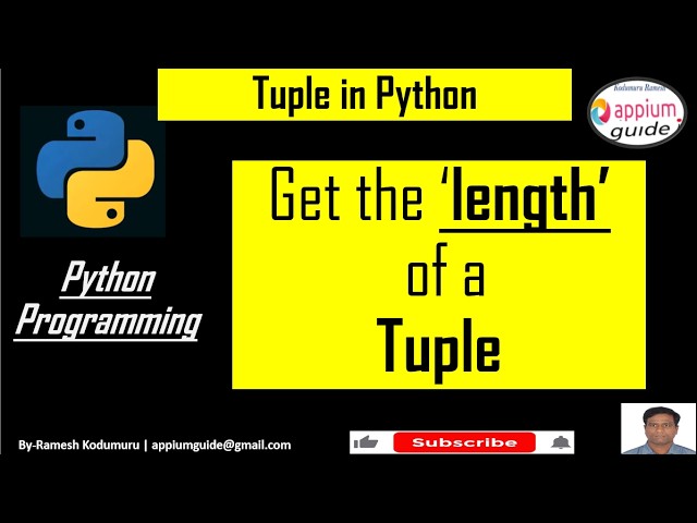 Get the ‘length’ of a Tuple | Python Tutorial for Beginners