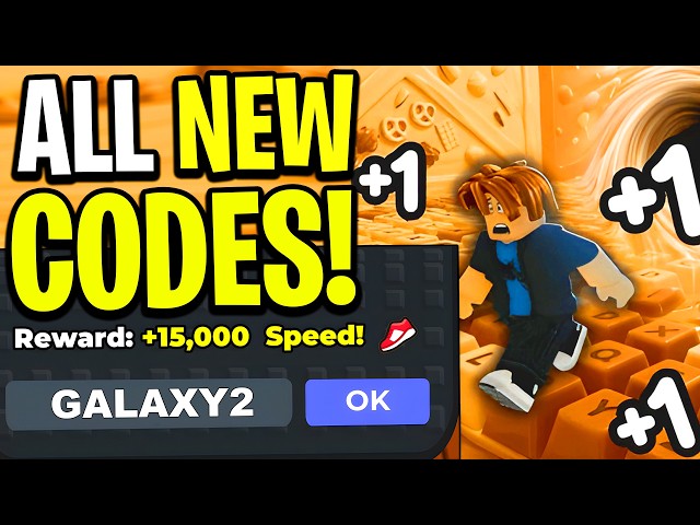 *NEW CODES* ALL CODES FOR +1 SPEED KEYBOARD ESCAPE IN 2026! ROBLOX +1 SPEED KEYBOARD ESCAPE CODES