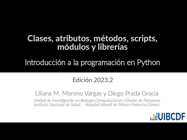 4. Clases, atributos, métodos, scripts, módulos y librerías (Python 2023.2)