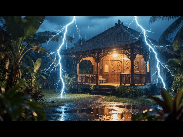 Rain Sounds for Sleeping – Powerful Heavy Rain On the Tin Roof for Insomnia Relief