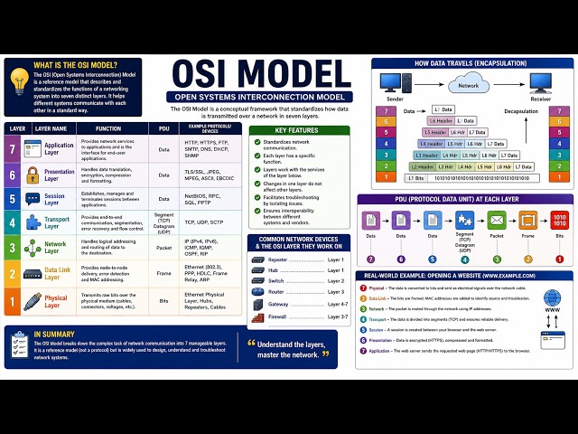 🌐 OSI Model | 7 Layers Explained |Networking Fundamentals