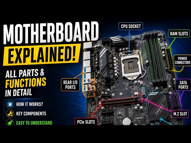 Motherboard Explained | Parts & Functions | Computer Hardware for Beginners