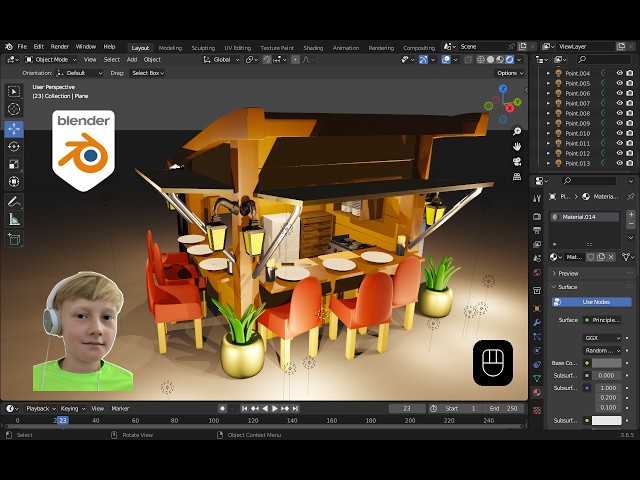 Blender Chinese Food Stand Model Tutorial Part 3