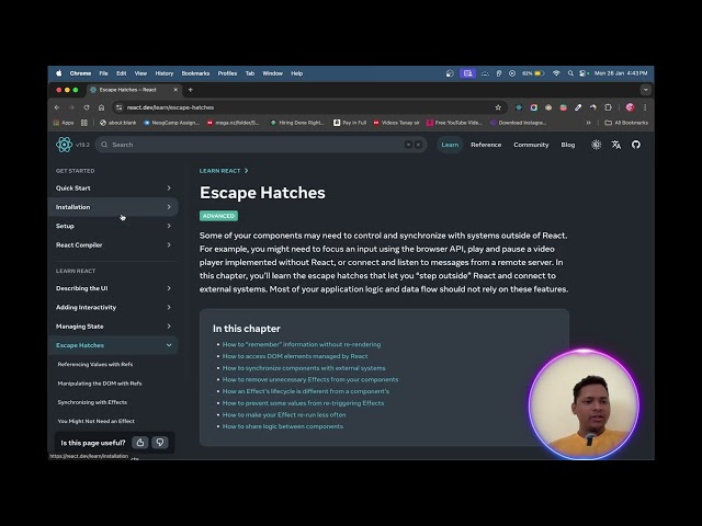 React js docs overview #react #webdevelopment