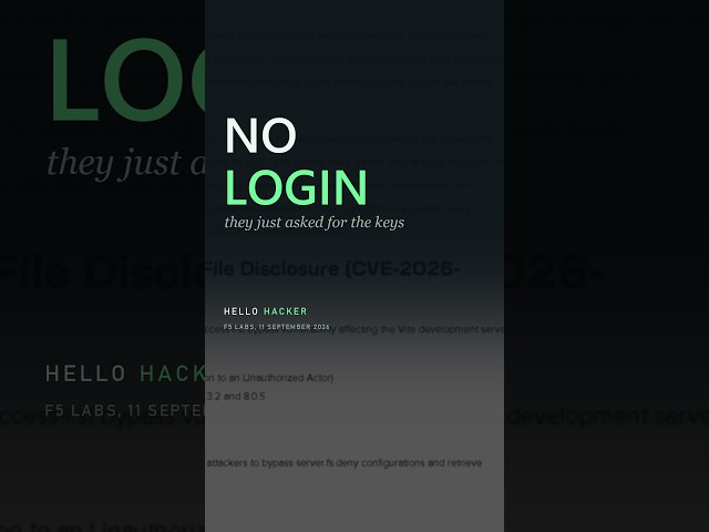 32,000 requests asked dev servers to hand over their AWS keys — no login needed #cybersecurity