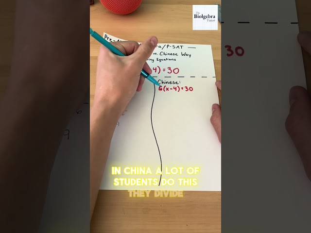 Solving Equations: CHINESE WAY OR AMERICAN WAY? #math #algebra #foryou #shorts #america #china #psat