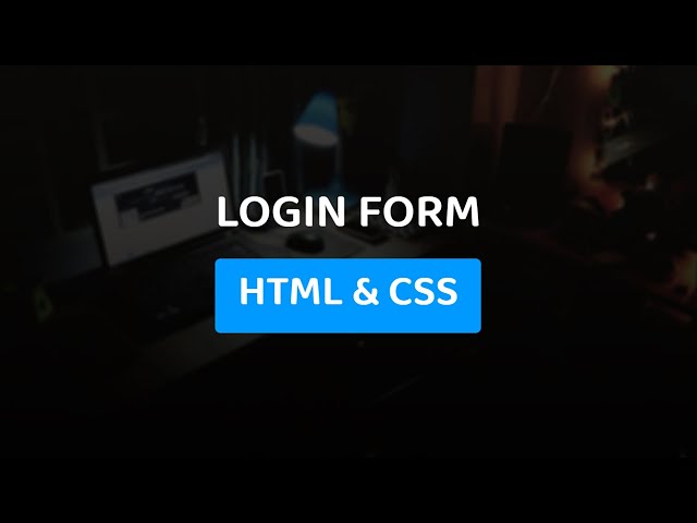 How to make a Login Form easy for beginner [HTML/CSS]