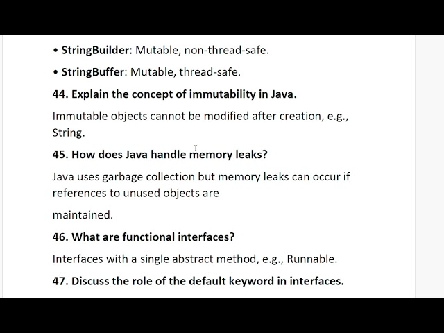 Java Interview Questions and Answers PART 3
