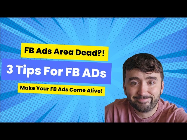 Facebook Ads Are NOT DEAD. 3 Tips To Run Successful FB Ads.
