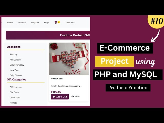 E-Commerce Website Project Using PHP & MySQL|Admin & User Panel| Payment Gateway|Product Function-10