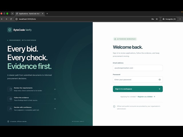 ByteCode Verify — AI-Powered GeM Procurement Intelligence & Multi-Source Verification