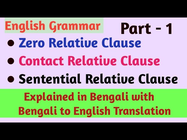 Zero Relative Clause | Reduced Adjective Clause | Relative Clause | English Grammar 