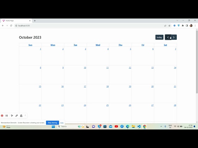 Angular 17 FullCalendar with Dynamic Events Working Demo