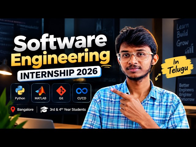 Software Engineering Internship 2026 🚀 | Python + MATLAB | Bangalore | 3rd & 4th Year Students