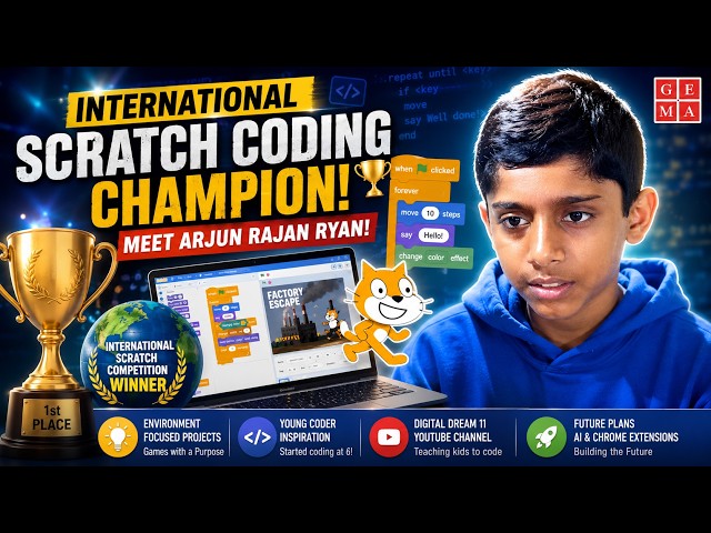 International Scratch Coding Champion: Meet Arjun Rajan Ryan! 🏆💻 | #GEMA #scratchcoding #coding