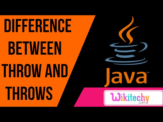 difference between throw and throws in java | java interview questions | wikitechy.com