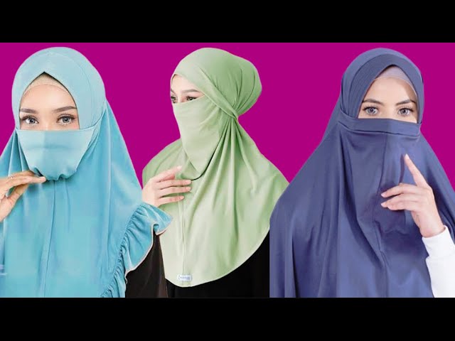 Tutorial cadar hijab masker easy wearing NIQAB VLOG #icaica #cadar #niqab 