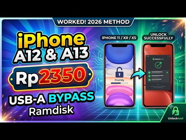 IPHONE A12 / A13 RP2350 USB A How to perform Ramdisk bypass on iPhone 11, XR, XS with Unlocktool