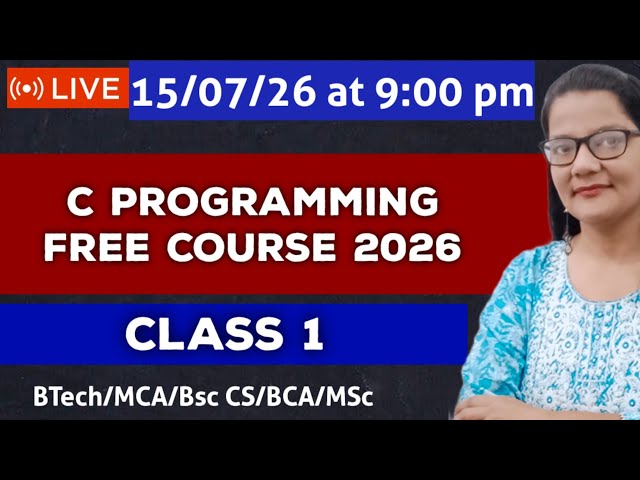 C PROGRAMMING IN 7 DAYS | Class 1