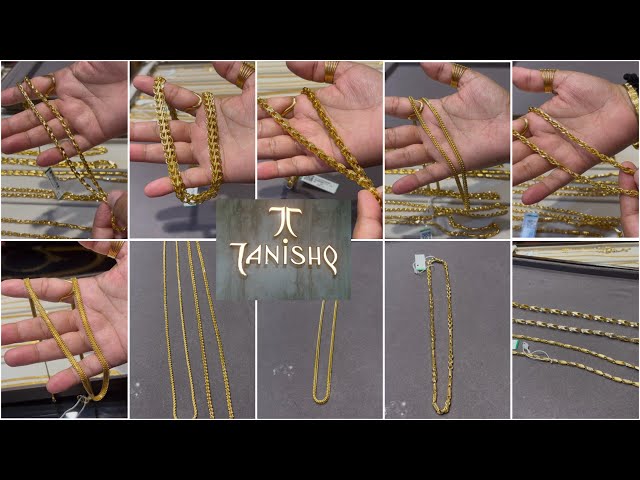 Tanishq latest gold chain designs for men’s | different type of gold chain with price and weight 