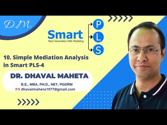 10. Simple Mediation Analysis in SmartPLS-4 || Dr. Dhaval Maheta
