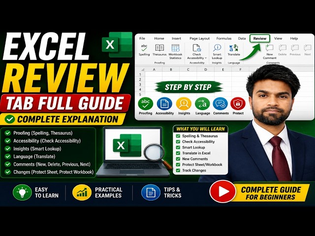 Excel Review Tab | Complete Tutorial | How to Use All Options in Excel Review Tab