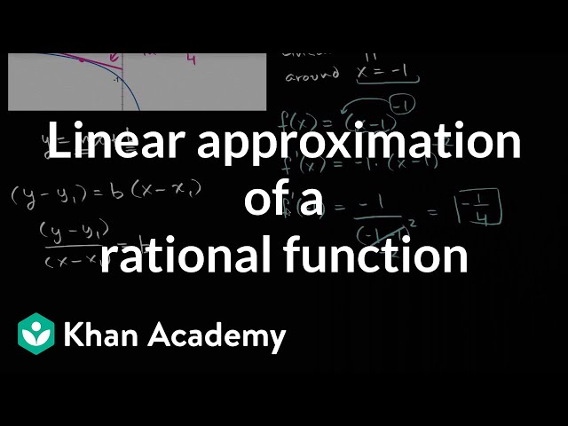 Linear approximation of a rational function | Derivative rules | AP Calculus AB | Khan Academy