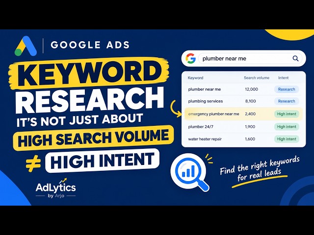 Google Ads Keyword Research | Find High Intent Keywords That Generate Leads #googleads #ppctips