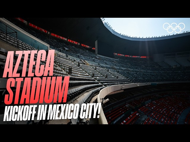 Dentro del Estadio Azteca, el emblemático estadio mundialista de la Ciudad de México ⚽️