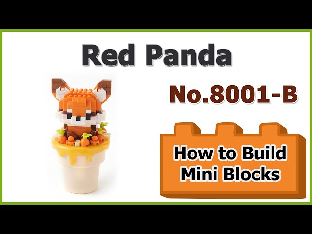 How to Build Red Panda Blocks - LCW Ice Cream Cup No.8001-B Instructions Specifications