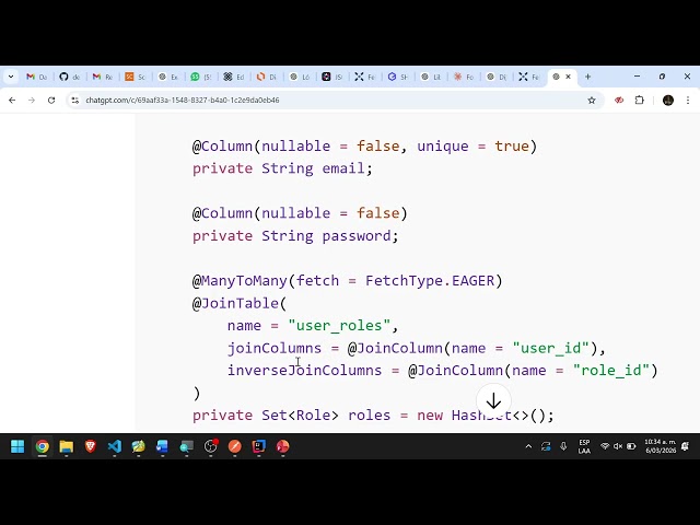 11. Java Spring Boot: Relación Muchos a Muchos (n-n)
