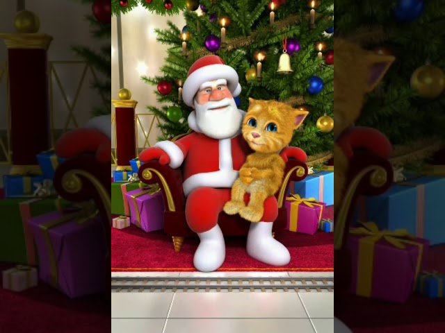 Talking Santa Meets Ginger PlayStation 5 #viral #talkingtom #funny #talkingginger #memes #nostalgia
