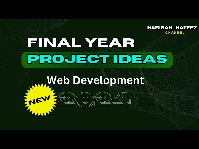 Easy final year project ideas web development 2024 | top coding projects