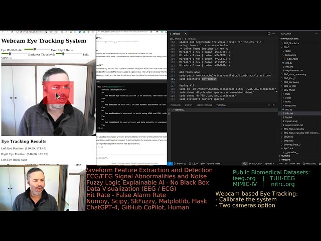 Developing Interactive Web Apps: Eye Tracker and Cardio Quest Bot and Deploying with Flask