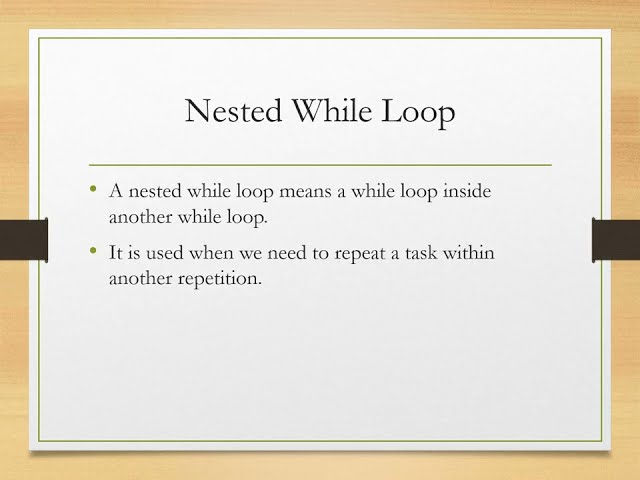 Nested While Loop in Python by Aditya Gupta
