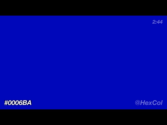 What does #0006BA - Vivid Frosty Lavender Meteor look like? | Color Code Preview