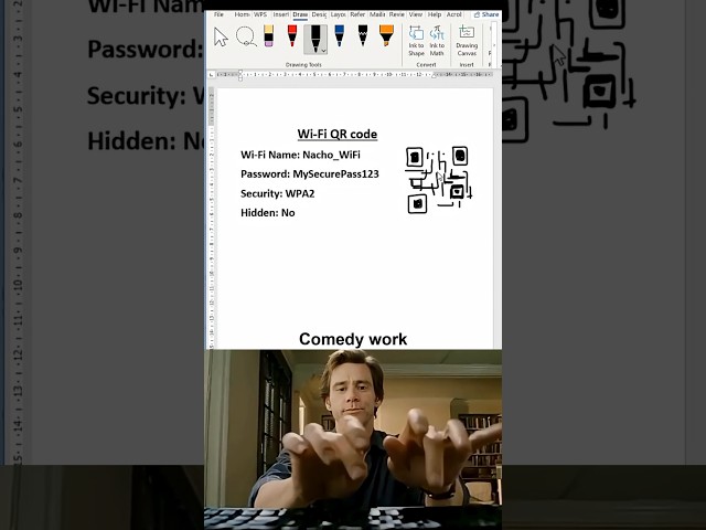 Add a QR Code in Ms Word 😱 #msword #shortcut #shortsfeed #shorts