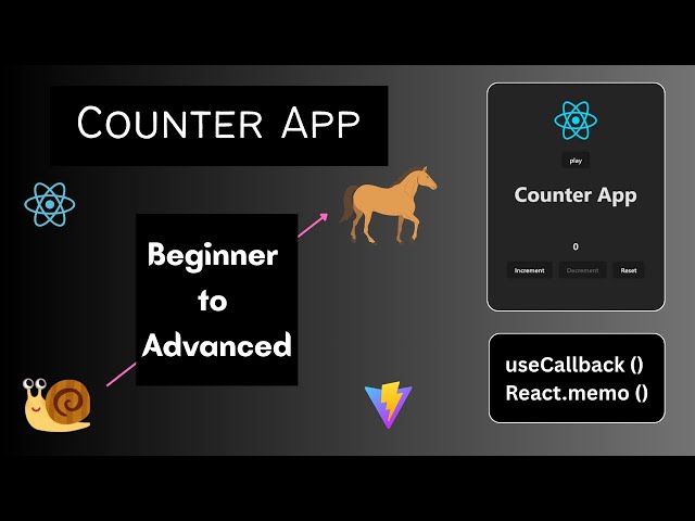React Counter App Tutorial | Beginner to Advanced Concepts(Props, React.memo, useCallback Explained)