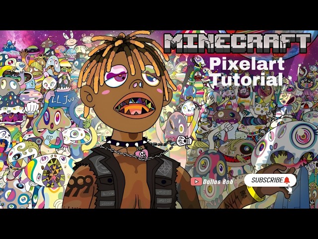 Juice WRLD's 'The Party Never Ends' Album Cover Minecraft Pixel Art Tutorial (66)